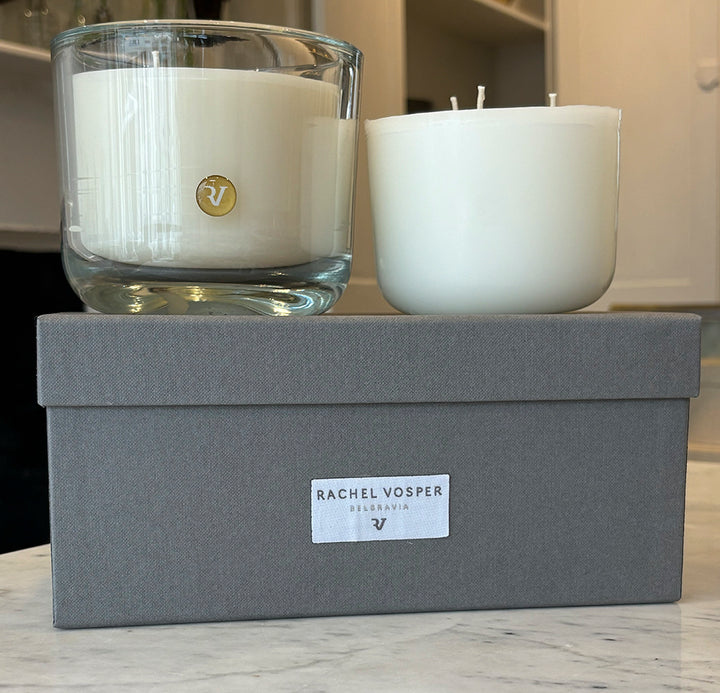 Glass Vessel (3 Wick) with a refill