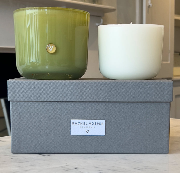 Glass Vessel (3 Wick) with a refill