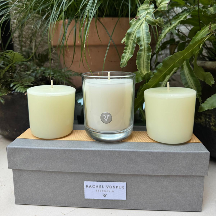 1 Wick Candle in Clear Glass with 2 Candle Refills