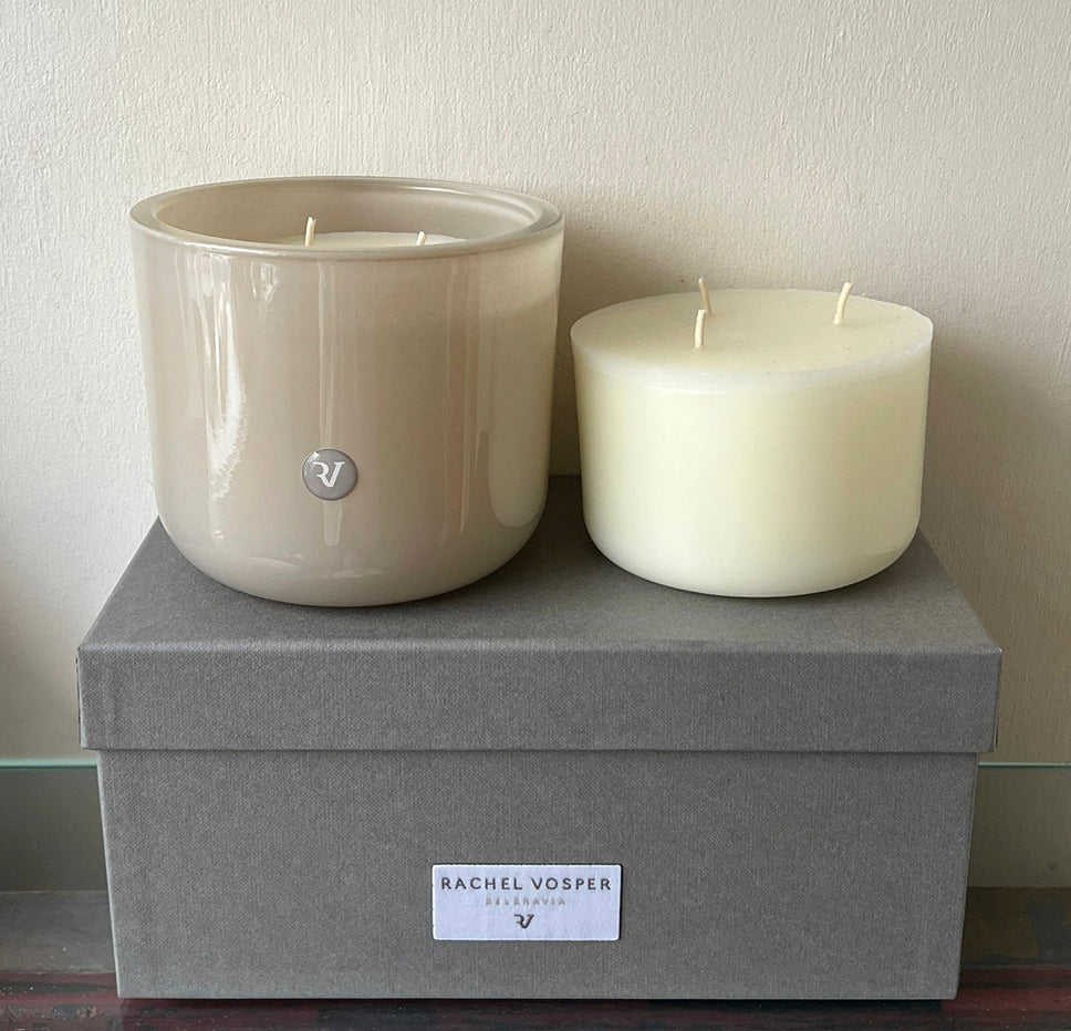 Glass Vessel (3 Wick) with a refill