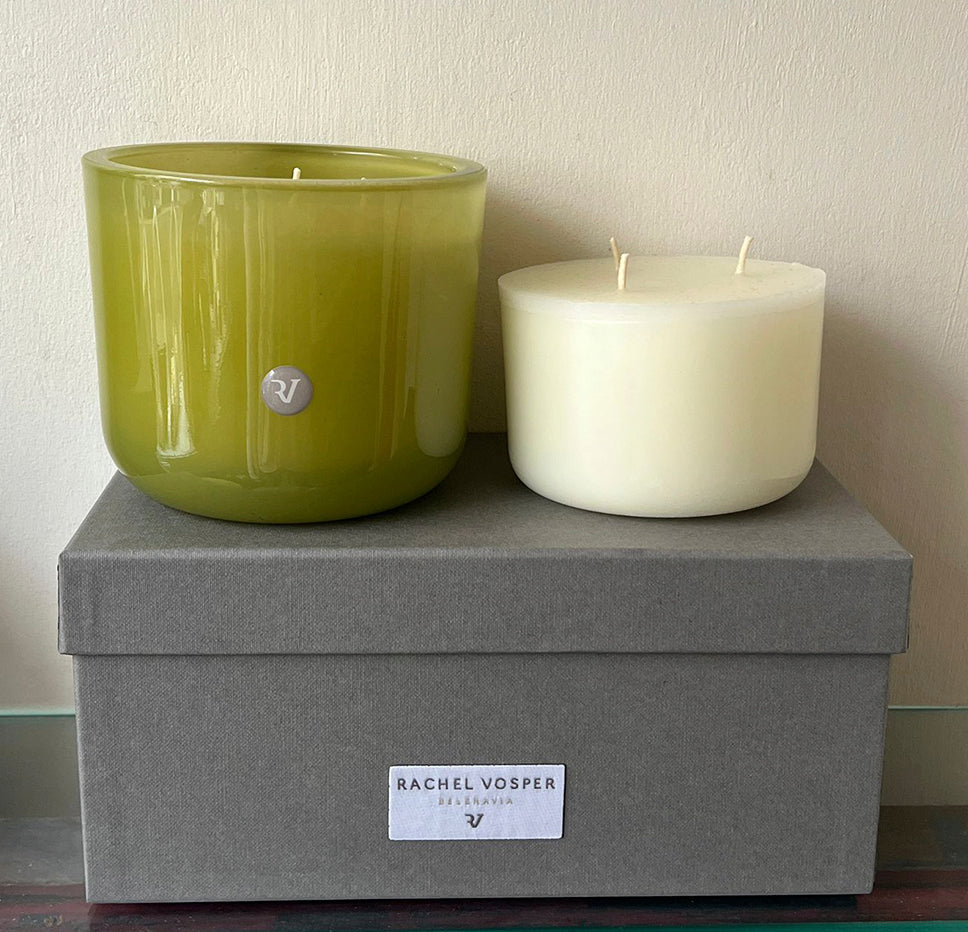 Glass Vessel (3 Wick) with a refill