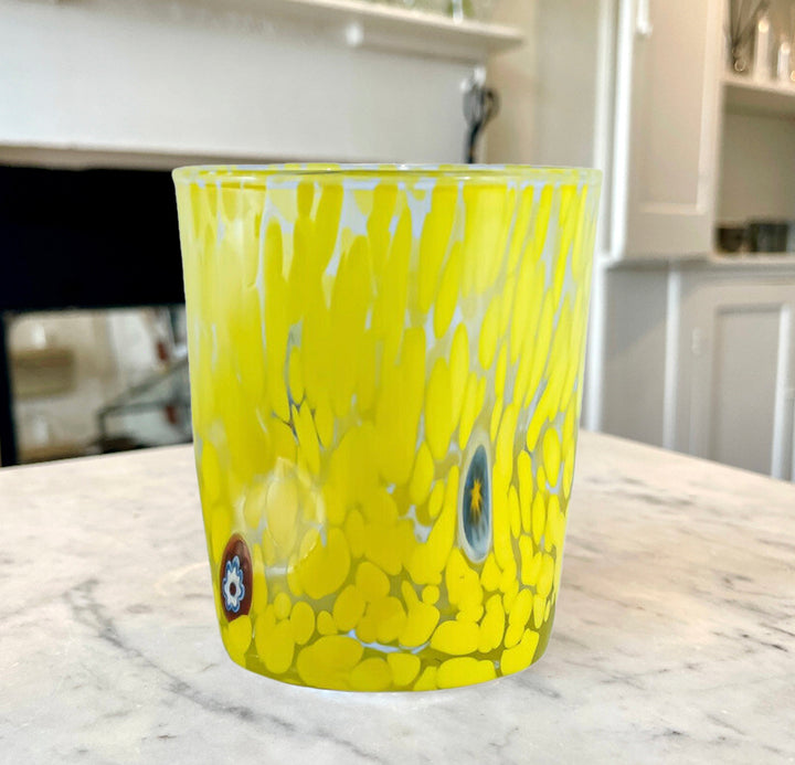 Yellow Murano Glass Tumbler
