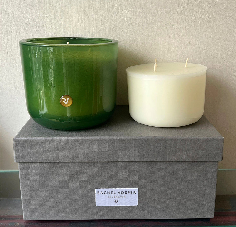 Glass Vessel (3 Wick) with a refill